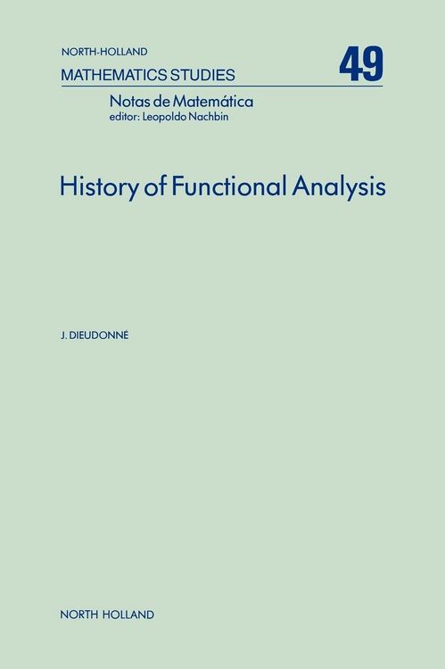 Produktbild: History of Functional Analysis