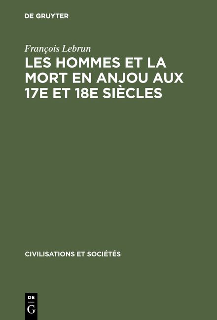 Produktbild: Les hommes et la mort en Anjou aux 17e et 18e si&egrave;cles