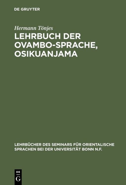 Produktbild: Lehrbuch der Ovambo-Sprache, Osikuanjama