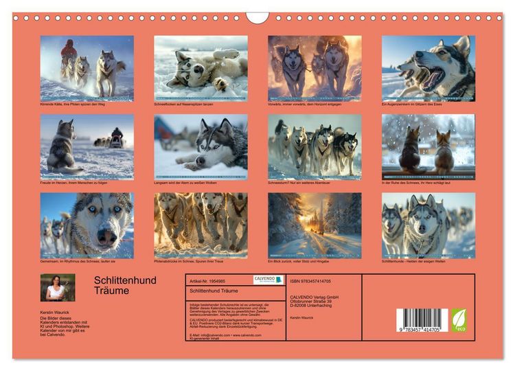 Produktbild: Schlittenhund Tr&auml;ume (Wandkalender 2026 DIN A3 quer), CALVENDO Monatskalender
