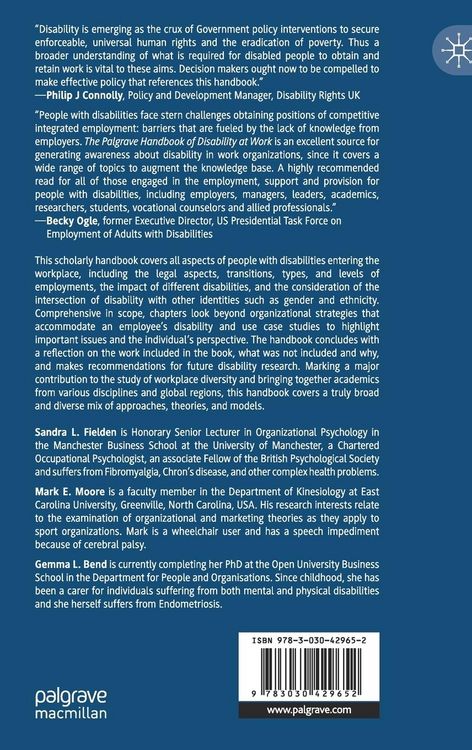Produktbild: The Palgrave Handbook of Disability at Work