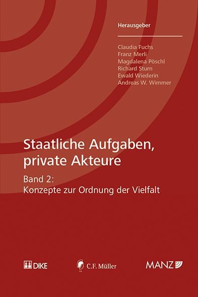Produktbild: Staatliche Aufgaben, private Akteure Konzepte zur Ordnung der Vielfalt