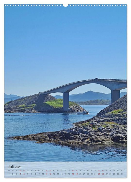 Produktbild: Unterwegs in Norwegen - Mit dem Wohnmobil an sch&ouml;nen Orten verweilen (hochwertiger Premium Wandkalender 2026 DIN A2 hoch), Kunstdruck in Hochglanz
