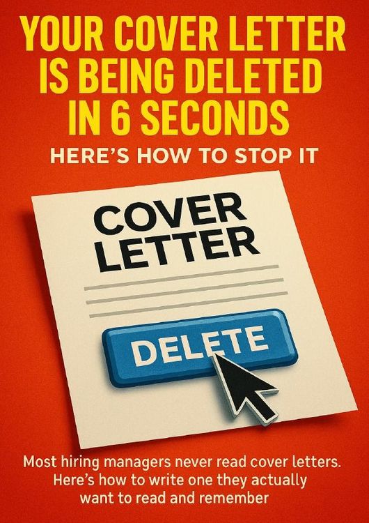 Produktbild: Your Cover Letter Is Being Deleted in 6 Seconds Here's How to Stop It