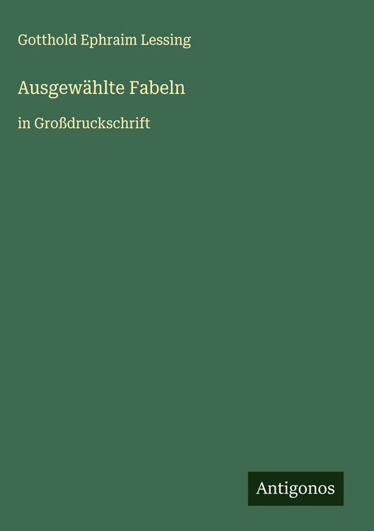 Produktbild: Ausgew&auml;hlte Fabeln