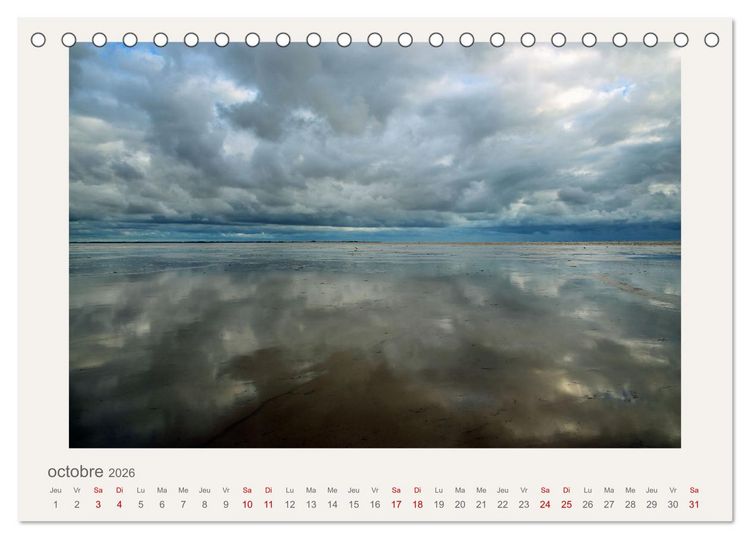 Produktbild: La mer sous le ciel (Calendrier de bureau 2026 DIN A5 vertical), CALVENDO calendrier mensuel