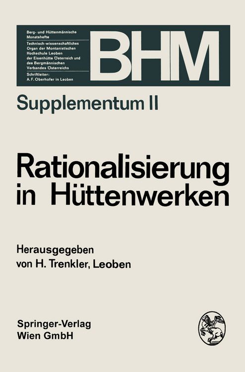 Produktbild: Rationalisierung in H&uuml;ttenwerken