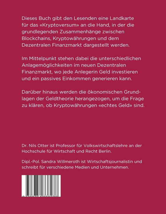 Produktbild: Kryptow&auml;hrungen und der Dezentrale Finanzmarkt