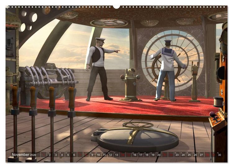 Produktbild: Steampunk Tr&auml;ume (hochwertiger Premium Wandkalender 2026 DIN A2 quer), Kunstdruck in Hochglanz