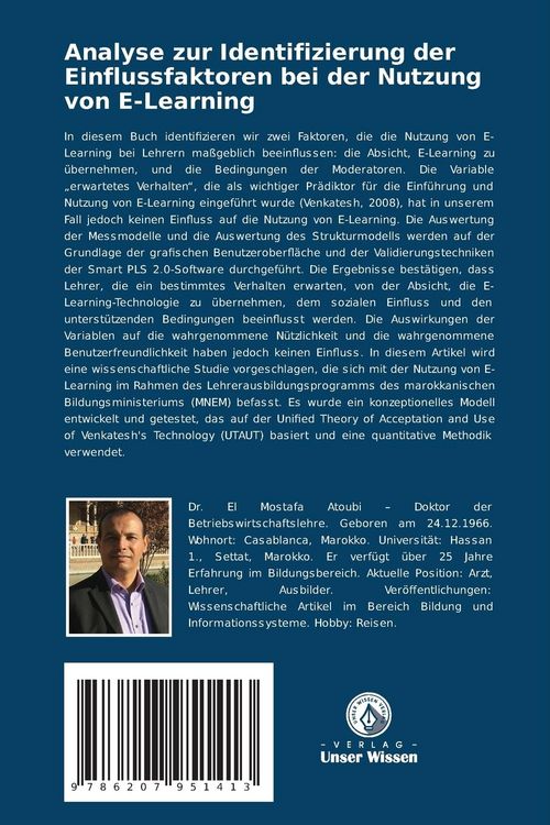Produktbild: Analyse zur Identifizierung der Einflussfaktoren bei der Nutzung von E-Learning