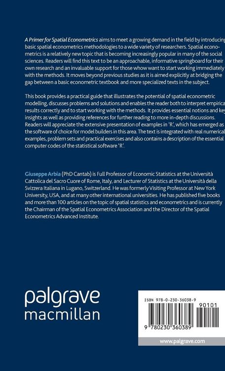 Produktbild: A Primer for Spatial Econometrics