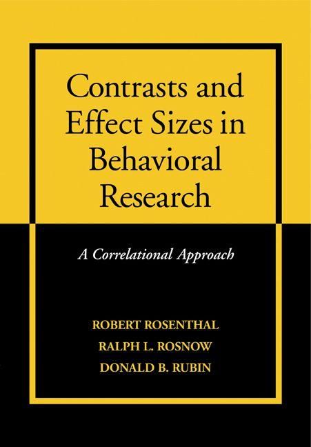 Produktbild: Contrasts and Effect Sizes in Behavioral Research
