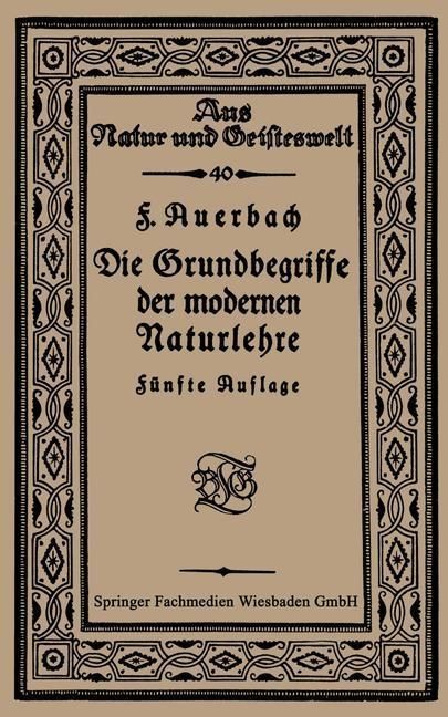 Produktbild: Die Grundbegriffe der modernen Naturlehre