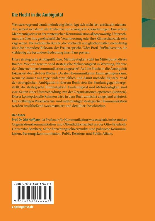 Produktbild: Die Flucht in die Ambiguit&auml;t