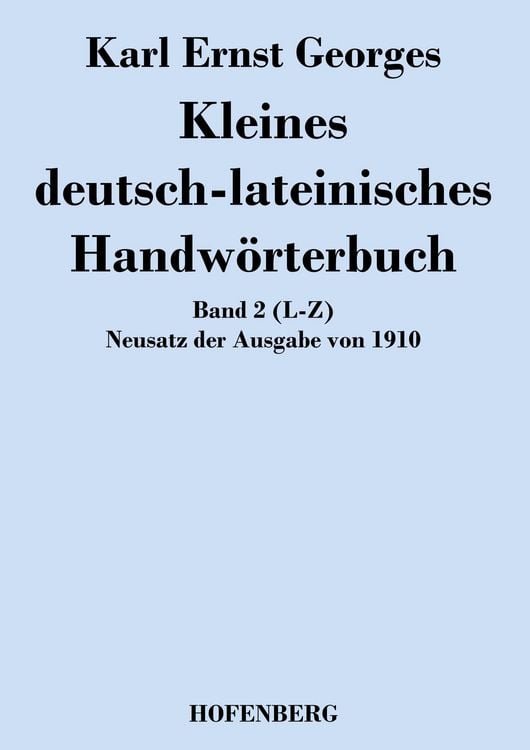 Produktbild: Kleines deutsch-lateinisches Handw&ouml;rterbuch