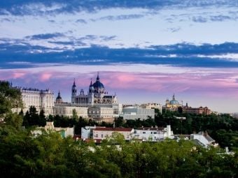 Produktbild: CALVENDO Puzzle Sonnenuntergang in Madrid | 1000 Teile Lege-Gr&ouml;&szlig;e 64x48cm Foto-Puzzle f&uuml;r gl&uuml;ckliche Stunden