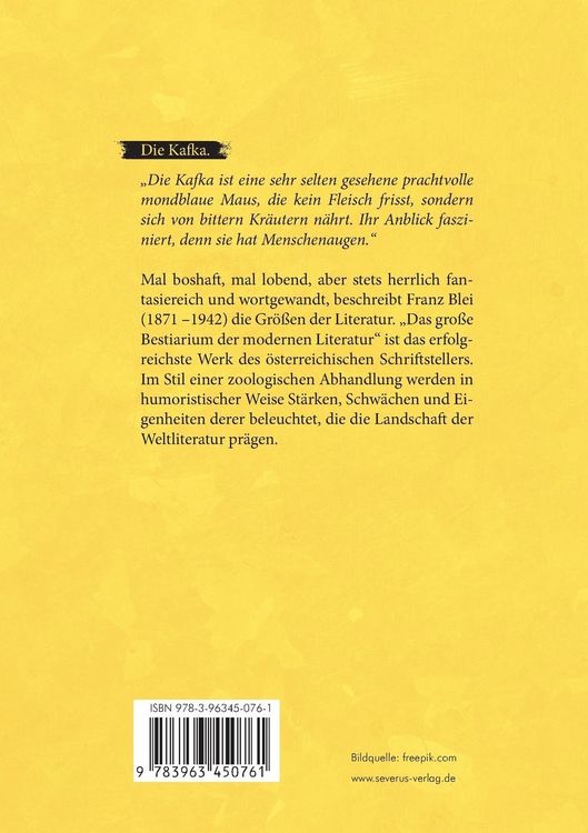 Produktbild: Das gro&szlig;e Bestiarium der modernen Literatur