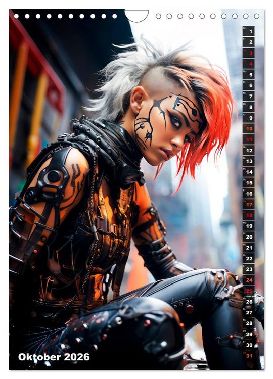 Produktbild: ROCKERINNEN Cyber, Goth, Punk und mehr (Wandkalender 2026 DIN A4 hoch), CALVENDO Monatskalender