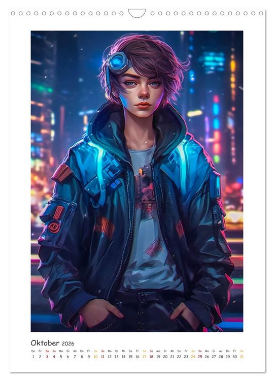 Produktbild: Coole Cyber Boys (Wandkalender 2026 DIN A3 hoch), CALVENDO Monatskalender