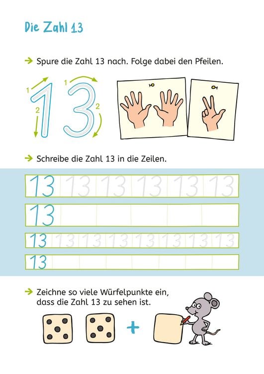 Produktbild: LERNSTERN. Zahlen schreiben mit Spurrillen