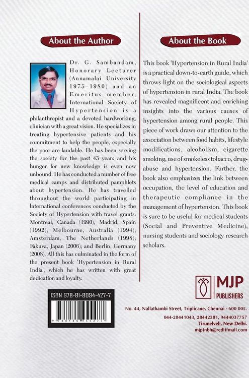 Produktbild: Hypertension in Rural India