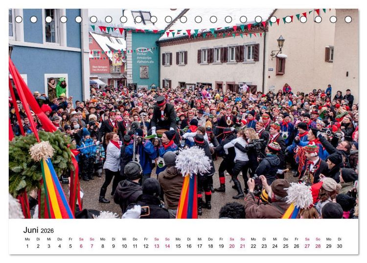 Produktbild: Die Elzacher Fastnacht (Tischkalender 2026 DIN A5 quer), CALVENDO Monatskalender