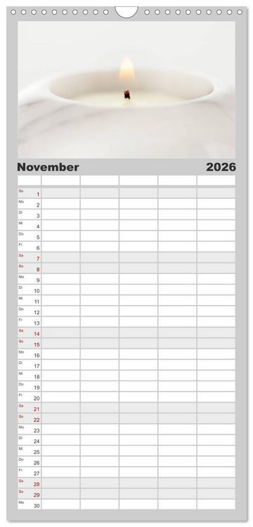 Produktbild: Familienplaner 2026 - my.LIFESTYLE - Leben in Wei&szlig; mit 5 Spalten (Wandkalender, 21 x 45 cm) CALVENDO
