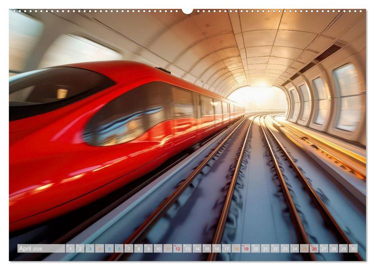 Produktbild: Hightech Z&uuml;ge (Wandkalender 2026 DIN A2 quer), CALVENDO Monatskalender