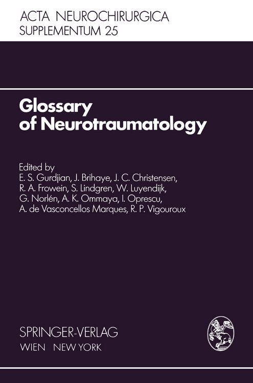 Produktbild: Glossary of Neurotraumatology