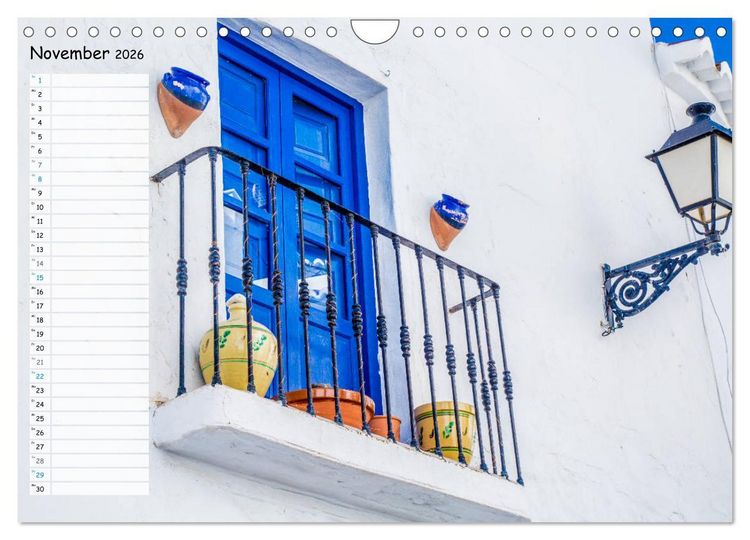 Produktbild: Die wei&szlig;en D&ouml;rfer Andalusiens (Wandkalender 2026 DIN A4 quer), CALVENDO Monatskalender