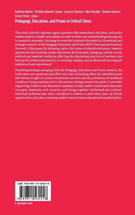 Produktbild: Pedagogy, Education, and Praxis in Critical Times