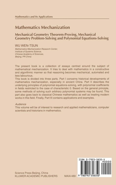 Produktbild: Mathematics Mechanization