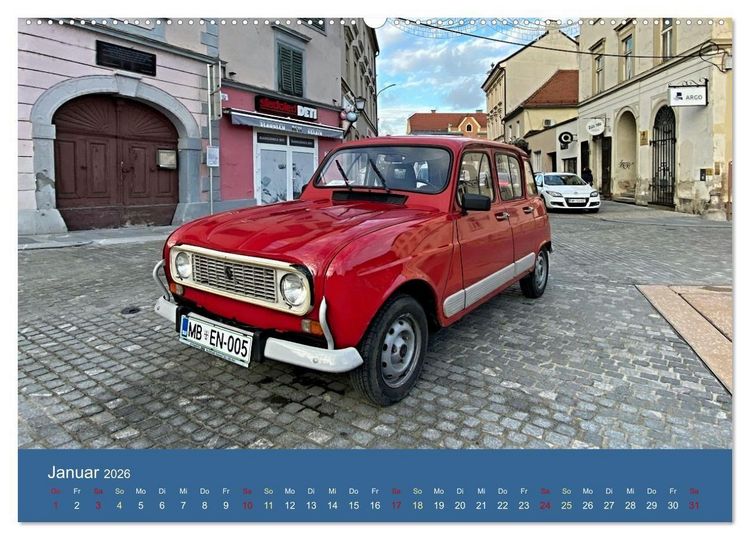Produktbild: Kultauto aus Frankreich - Renault 4 (hochwertiger Premium Wandkalender 2026 DIN A2 quer), Kunstdruck in Hochglanz