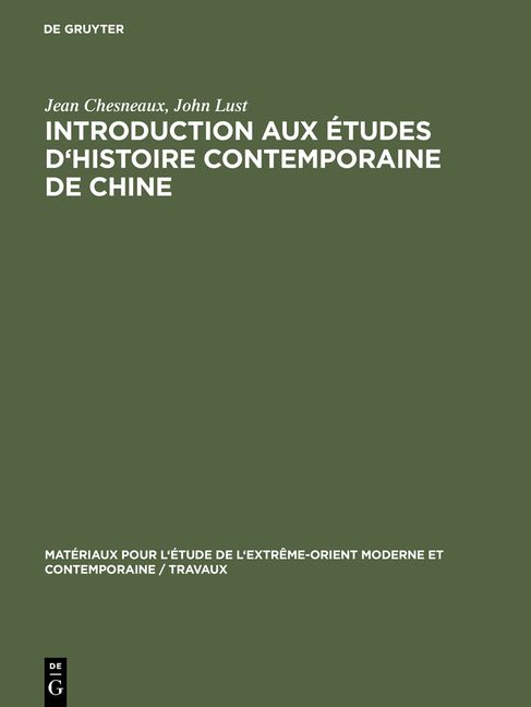 Produktbild: Introduction aux &eacute;tudes d'histoire contemporaine de Chine