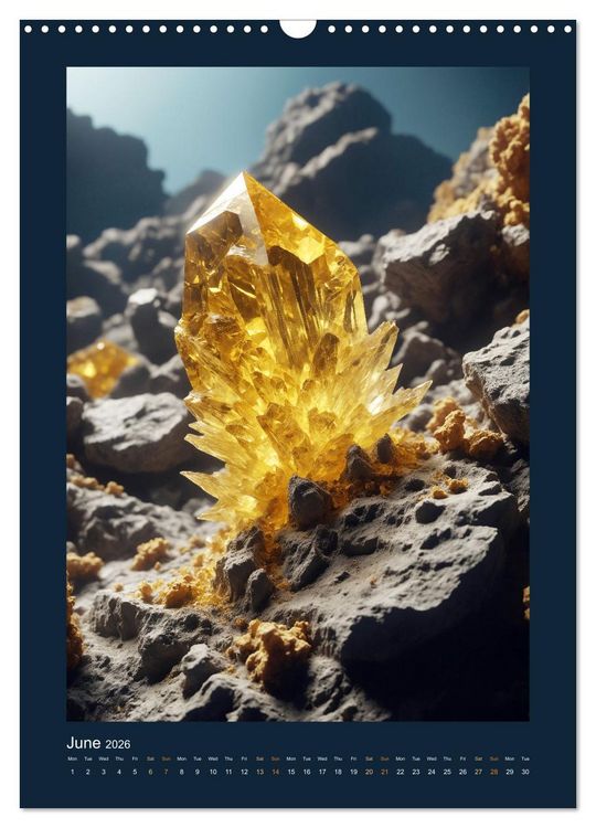 Produktbild: Fantastic Minerals - Mysterious Treasures (Wall Calendar 2026 DIN A3 portrait), CALVENDO 12 Month Wall Calendar