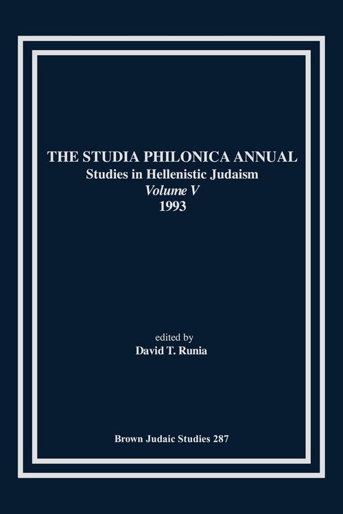 Produktbild: The Studia Philonica Annual V, 1993
