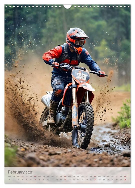 Produktbild: Born to Jump - Extreme motocross with adrenaline and dust (Wall Calendar 2027 DIN A3 portrait), CALVENDO 12 Month Wall Calendar