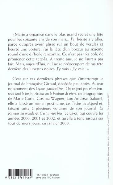Produktbild: Demain, deja ; Journal 2000-2003