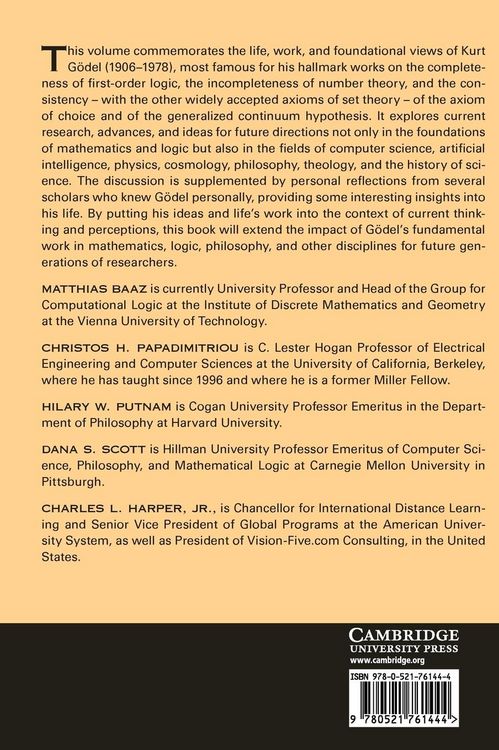 Produktbild: Kurt Godel and the Foundations of Mathematics