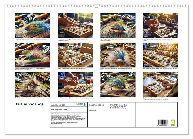 Produktbild: Die Kunst der Fliege (Wandkalender 2026 DIN A2 quer), CALVENDO Monatskalender