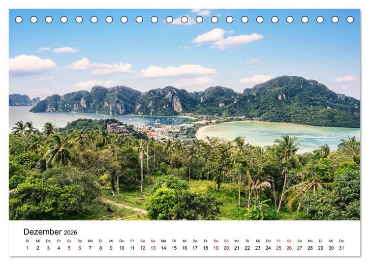 Produktbild: Die sch&ouml;nsten Inseln Thailands (Tischkalender 2026 DIN A5 quer), CALVENDO Monatskalender