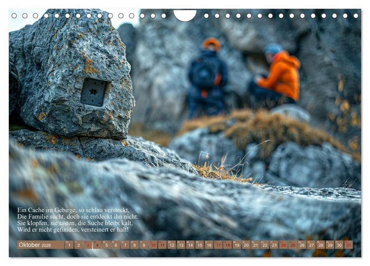 Produktbild: Geocaching Poesie (Wandkalender 2026 DIN A4 quer), CALVENDO Monatskalender