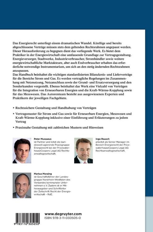 Produktbild: Vertr&auml;ge der Energiewirtschaft