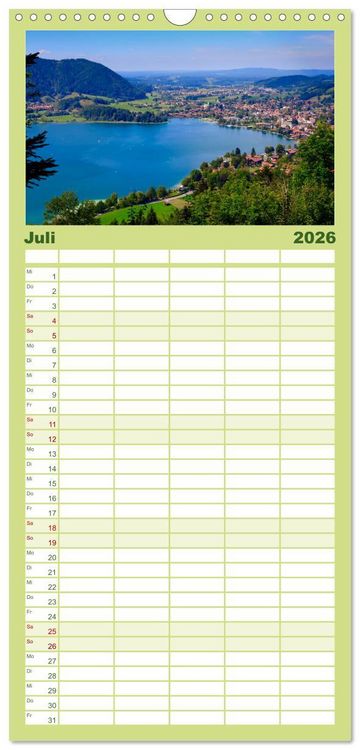 Produktbild: Familienplaner 2026 - Mangfallgebirge mit 5 Spalten (Wandkalender, 21 x 45 cm) CALVENDO