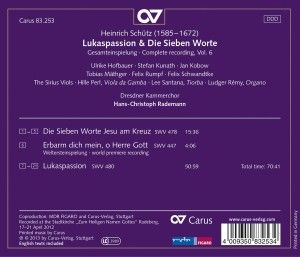 Produktbild: Lukaspassion/Die Sieben Worte (Sch&uuml;tz-Ed.Vol.6)