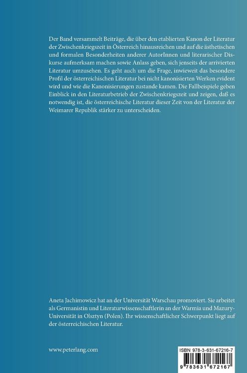Produktbild: Gegen den Kanon &ndash; Literatur der Zwischenkriegszeit in &Ouml;sterreich