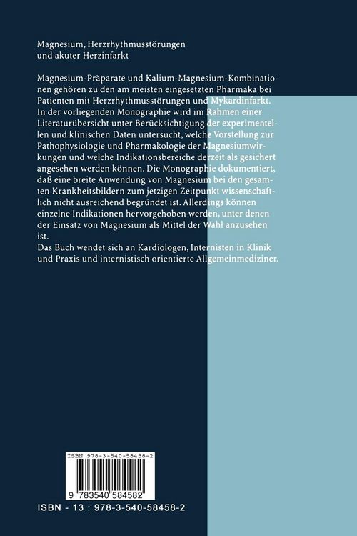 Produktbild: Magnesium, Herzrhythmusst&ouml;rungen und akuter Herzinfarkt