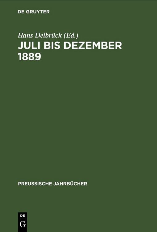 Produktbild: Juli bis Dezember 1889