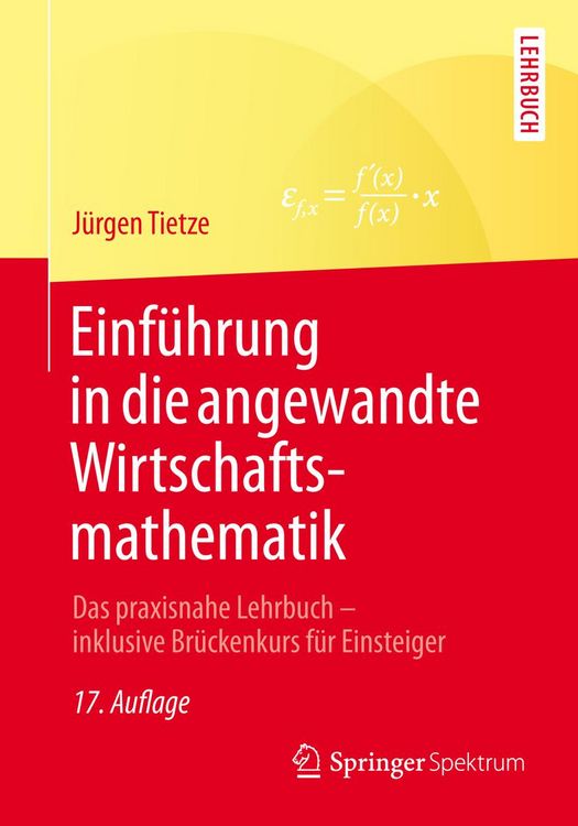 Produktbild: Einf&uuml;hrung in die angewandte Wirtschaftsmathematik