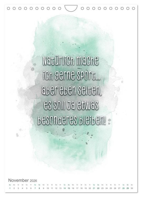 Produktbild: Das Alter ist nur eine Zahl (Wandkalender 2026 DIN A4 hoch), CALVENDO Monatskalender